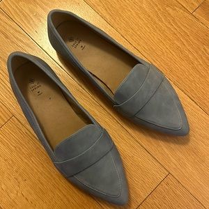 Like new blue suede loafers - size 8